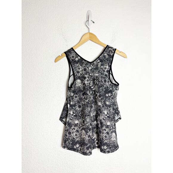 Lululemon Run Split Singlet Flowabunga Black Angel Wing Tank Top Athletic - Picture 12 of 13